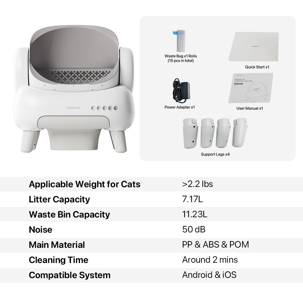 Neakasa M1 Plus Lite Open-Top Self-Cleaning Cat Litter Box