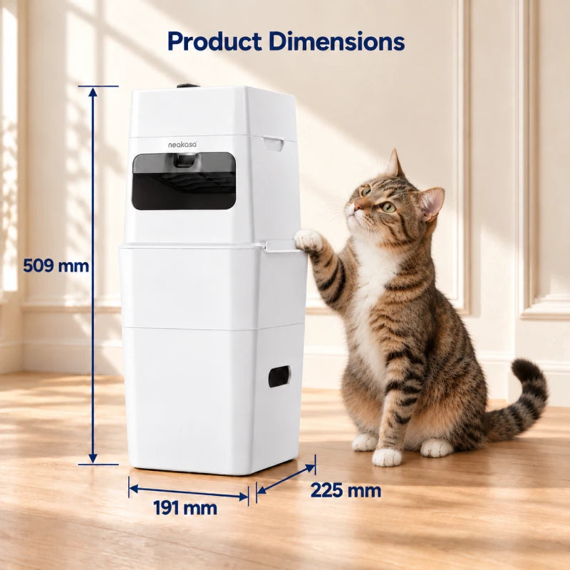 Pooguard Plus Dimensions, 509 mm height, 191 mm width, and 225 mm depth.